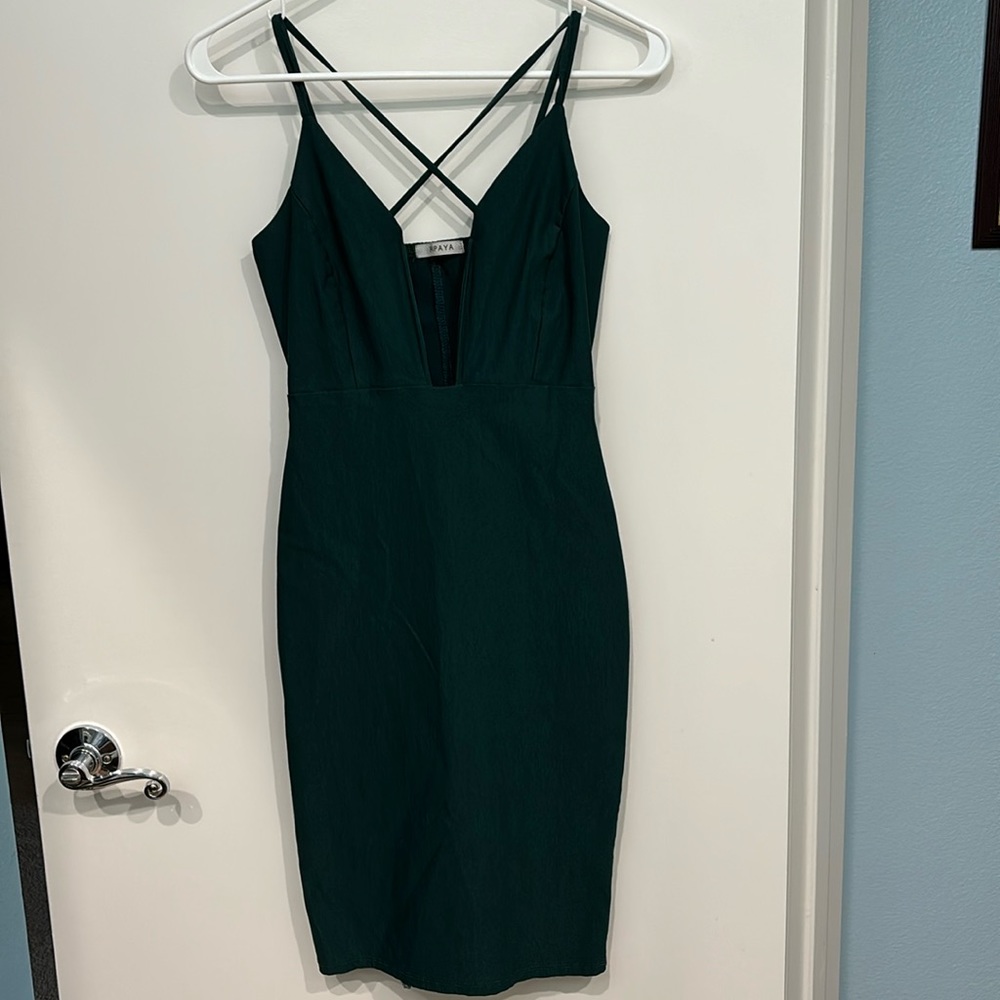 Papaya dress. Dark green. Sleeveless. Worn once. Excellent condition.